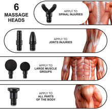 Load image into Gallery viewer, Massage Gun Handheld Percussion Massagers Back Leg Body Massage Deep Tissue Massager Gray