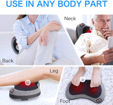 Load image into Gallery viewer, Back Massager with Heat,Shiatsu Back and Neck Massager with Deep Tissue Kneading,Electric Back Massage Pillow for Back,Neck,Shoulders,Legs, Foot,Body Muscle Pain Relief,Use at Home,Car