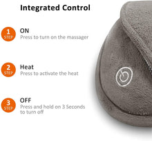 Load image into Gallery viewer, Massage Pillow with Heat -Deep Kneading Neck Shoulder Lumbar Calf Leg Foot Back Massager, Plush Cozy Design,Portable Electric Massager for Full Body Muscle Pain Relief