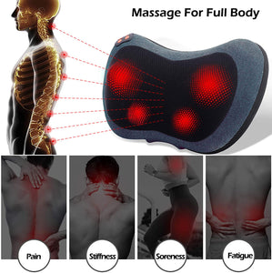 Back Massager with Heat,Shiatsu Back and Neck Massager with Deep Tissue Kneading,Electric Back Massage Pillow for Back,Neck,Shoulders,Legs, Foot,Body Muscle Pain Relief,Use at Home Blue