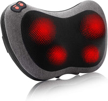 Load image into Gallery viewer, Back Massager with Heat,Shiatsu Back and Neck Massager with Deep Tissue Kneading,Electric Back Massage Pillow for Back,Neck,Shoulders,Legs, Foot,Body Muscle Pain Relief,Use at Home,Car