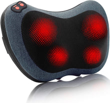 Load image into Gallery viewer, Back Massager with Heat,Shiatsu Back and Neck Massager with Deep Tissue Kneading,Electric Back Massage Pillow for Back,Neck,Shoulders,Legs, Foot,Body Muscle Pain Relief,Use at Home Blue