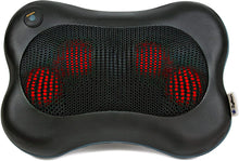 Load image into Gallery viewer, Back and Neck Massager - Kneading Massage Pillow with Heat for Shoulders, Lower Back, Calf - Use at Home and Car, Black